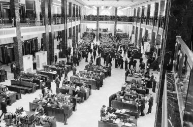 Insurance underwriters working at Lloyd's of London, in April of 1958. Today, insurers won't offer general-liability insurance to the NFL to cover head injuries.